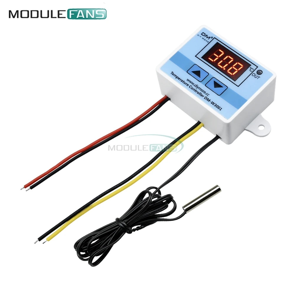 

Temperature Controller Digital LED Temperature Controller Thermometer Thermo Switch DC 12V/24V/220V NTC 10k Sensor Wire