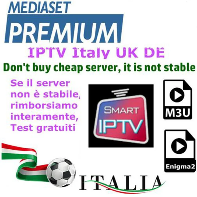 

Italy IPTV M3U subscription IPTV for 6000+channels mediaset premium support Android ios smart tv mag250 pc enigma2