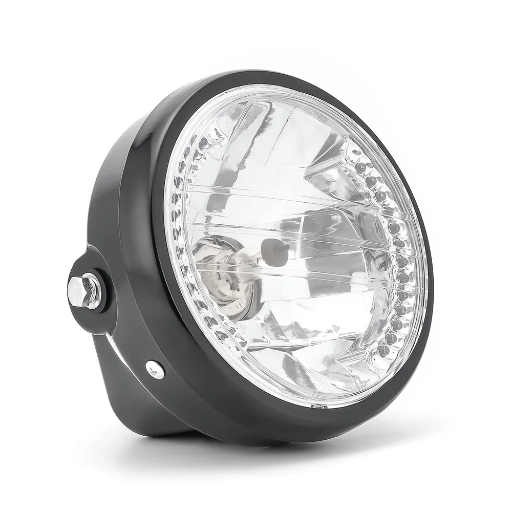 

Motorcycle Headlight White Amber LED Turn Signal Indicator Blinker Light With Bracket Super Bright Headlamp For Motor