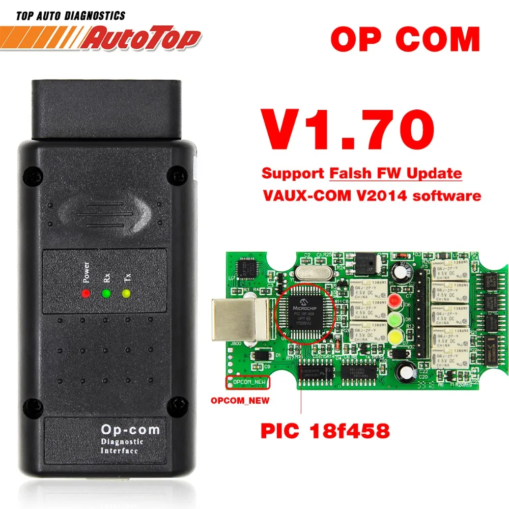 2019 OP COM لأوبل V1.70 OBD2 OP-COM سيارة ماسح ضوئي تشخيصي الحقيقي PIC18f458 OPCOM لأوبل سيارة التشخيص أداة فلاش الثابتة