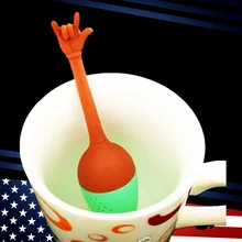 1 шт.! Новые аксессуары для фильтров подарки ПЕРФОРИРОВАННОЕ ситечко для трав и специй обработано длинным фильтром ладони Дизайн Свободный чай сито в форме листа инструменты