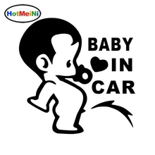 HotMeiNi car styling Lovely Funny JDM Child Boys Baby In Car On Board Car Sticker for Window Bumper Camping Cute Vinyl Decal