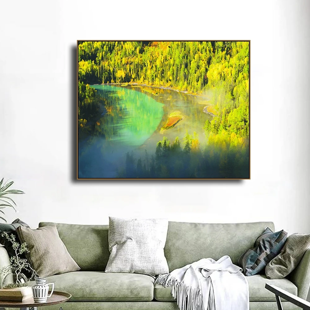 

Landscape Scenery Lake Forest Canvas Painting Calligraphy Posters Prints For Living Room Bedroom Wall Pictures Home Art Decor