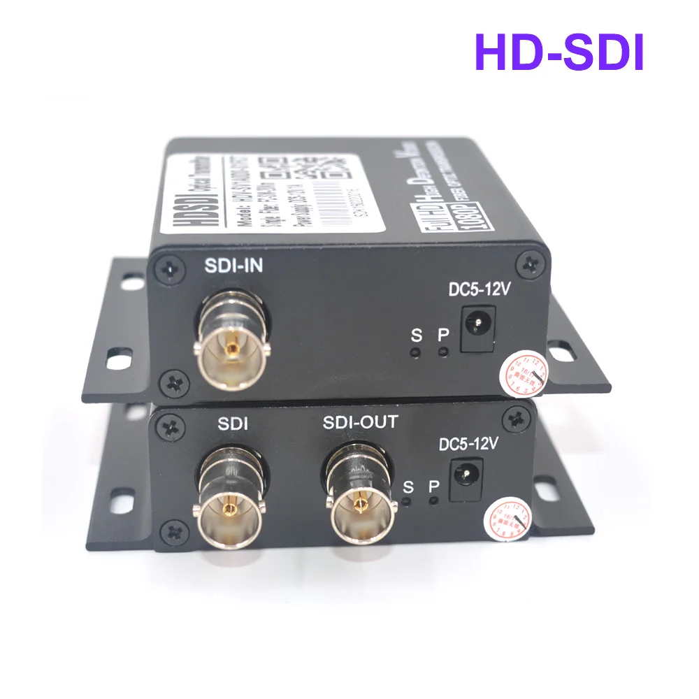 

High Quality HD-SDI optical media converter Fiber to HD SDI Transmitter & Receiver -Video Audio signal over fiber 1 pair