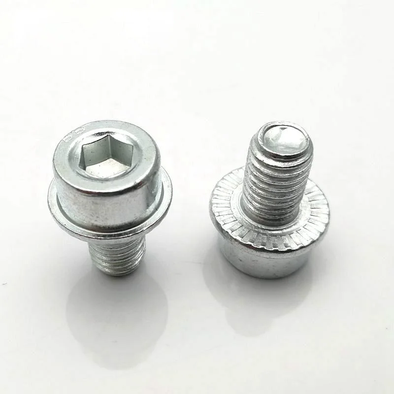 10Pcs M6 Allen Socket Cap Flange Head Screw with Washer Hexagon Screws Bolts 12mm 30mm Length