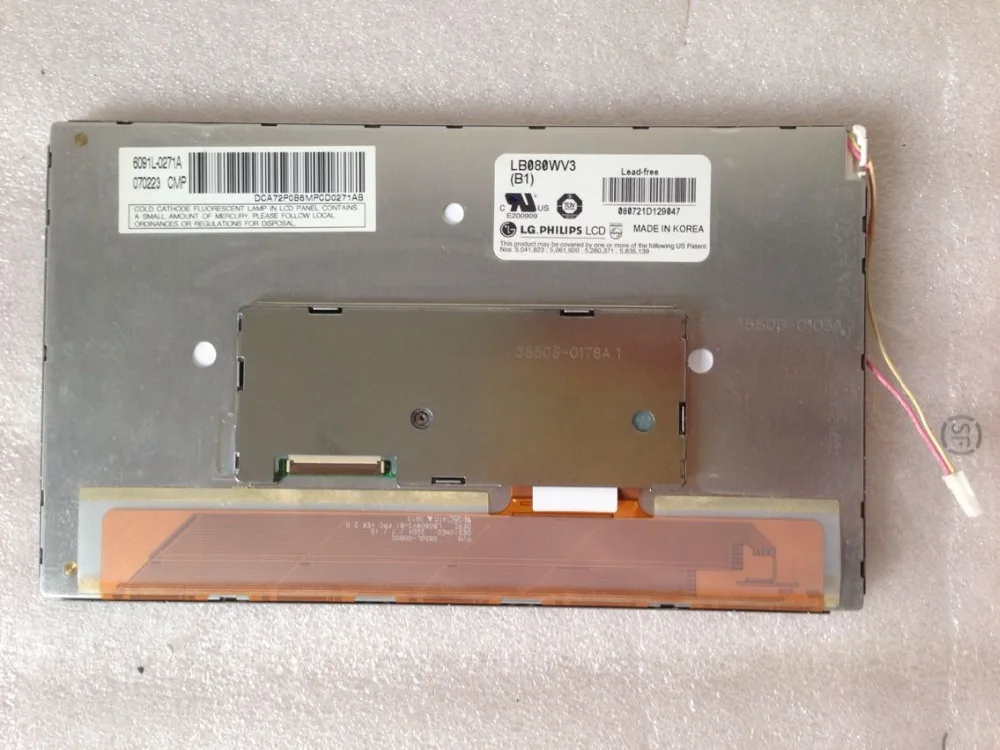 8,0 дюймов LB080WV3(B1) LB080WV3-B1 LB080WV3 B1 ЖК-дисплей экран дисплей Панель модуль