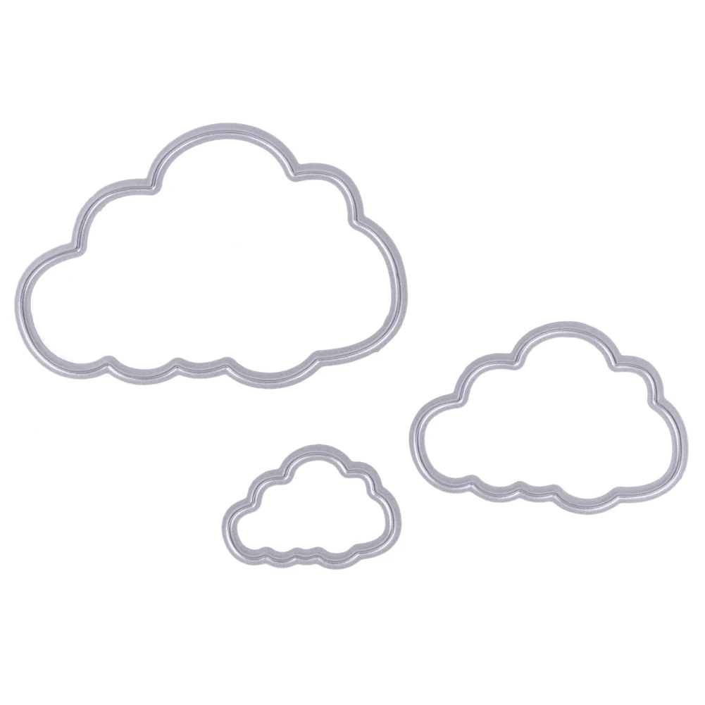 

3Pcs Clouds Metal Cutting Dies Stencils for DIY Scrapbooking Decorative Album Paper Cards Making Embossing Craft Dies