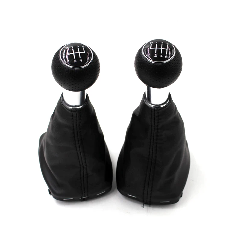 Genuine Leather Knob 13mm Gear Shift knob with boot 5 Gear 12345R for