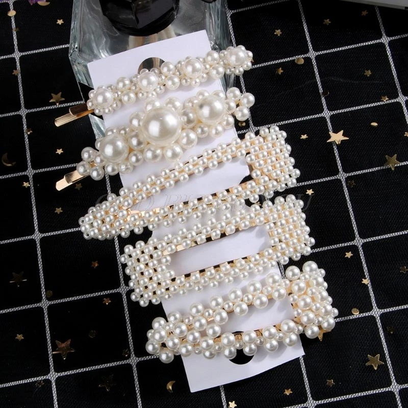 2pcs/set Fashion Women Imitation Pearl Hair Clip Snap Barrette Stick Hairpin Hair Accessories Elegant Headdress 2pcs/set Fashion Women Imitation Pearl Hair Clip Snap Barrette Stick Hairpin Hair Accessories Elegant Headdress