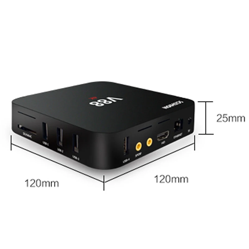 Scishion V88 Android 5.1 Smart TV Box 4 К Rockchip 3229 1 г/8 г USB 2 Wi Fi полный загружено Quad Core 1.5 ГГц media player
