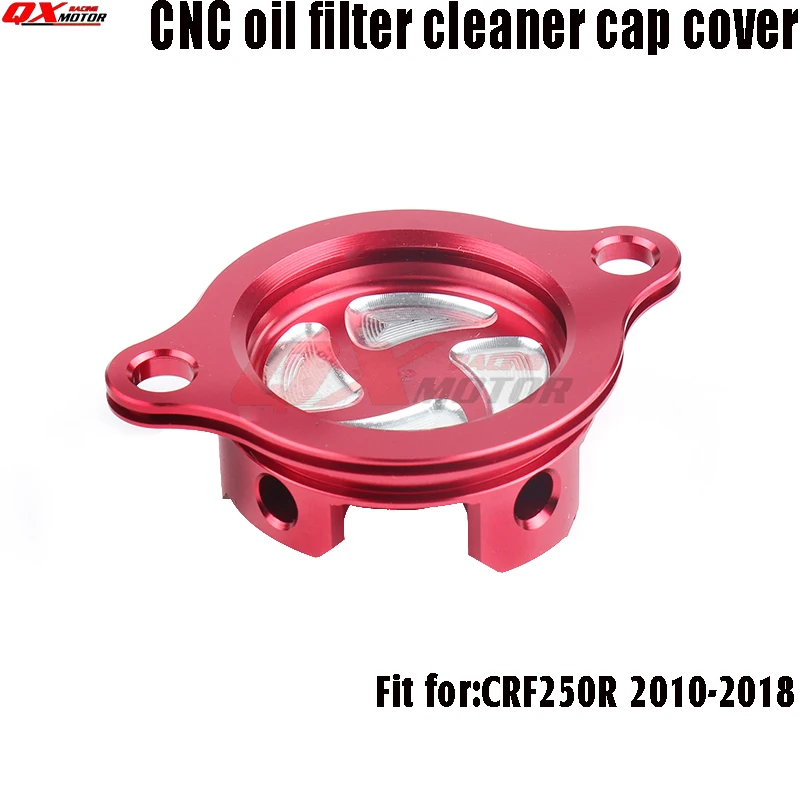 

CNC oil filter cleaner cap cover for honda CRF 250R CRF250R 10-16 Dirt Bike Motocross Motorcycle Free shipping