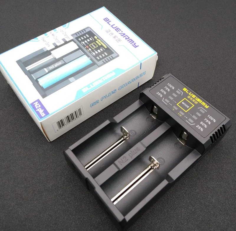 Зарядка для электронной сигареты N2 Plus 18650 Li-ion зарядное устройство 14500 16340 26650 AAA AA