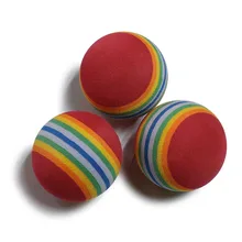 20pcs PU Foam Rainbow Foam Sponge Indoor Practice Golf Balls Training Ball Training Aid Swing Backyard