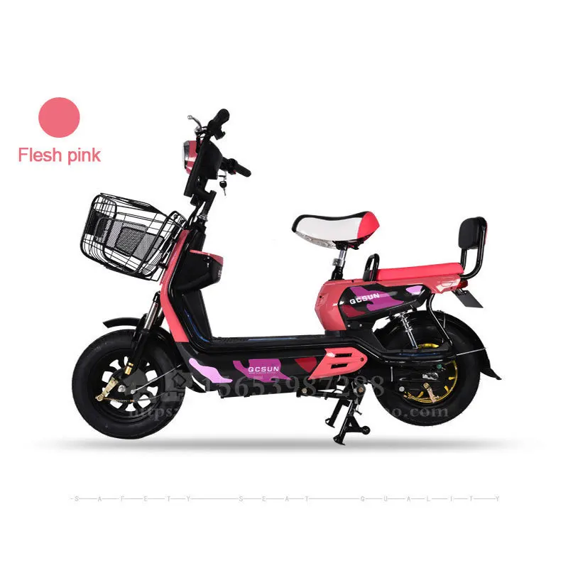 Clearance Electric Power Bicycle Mini Electric Power Motorcycle 48v A Storage Battery Car Adult Two Round Electric Vehicle T60 12