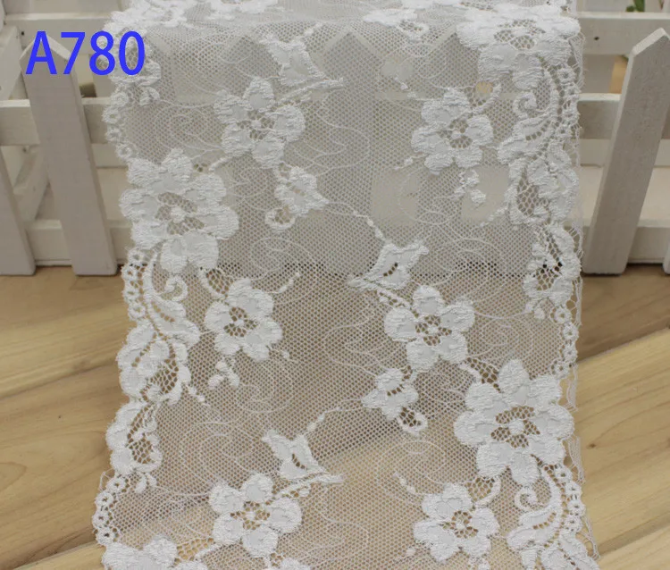 

Embroidered Ribbon Guipure Lace Tulle Fabric,Light Cyan 17.5cm Width Flower pattern Trim,New Sewing Material for Cloth Tape.