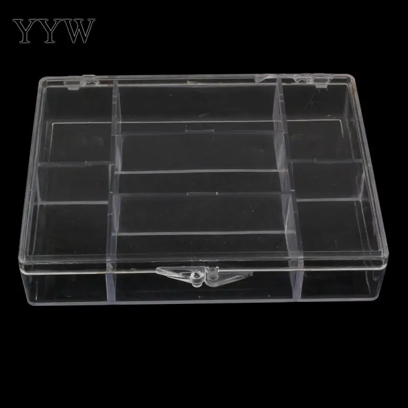 

Plastic Tool Box Case 7 cells Jewelry Rings Craft Organizer Storage Beads tiny stuff Compartments Containers Makeup Box