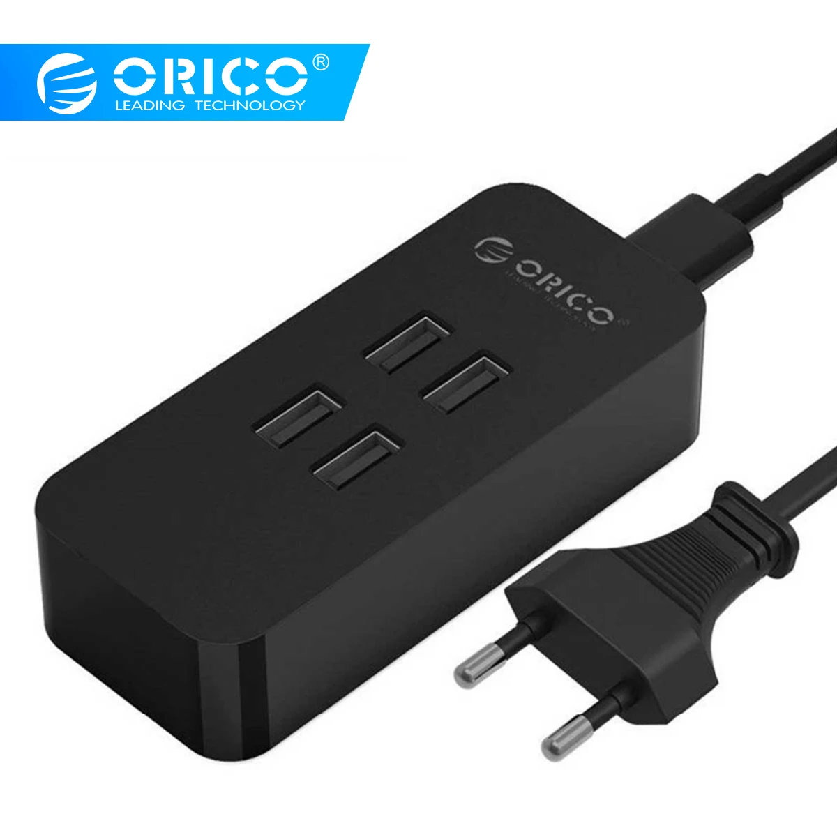 

ORICO DCV-4U 4 PortsUSB Charger Mini Smart Charger 5V2.4A *4 Max Output 20W Desktop Charger US/EU/UK/AU Plug Available