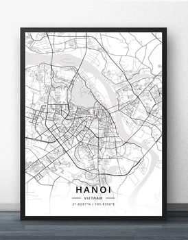 

Hanoi Ho Chi Minh City Vietnam Map Poster