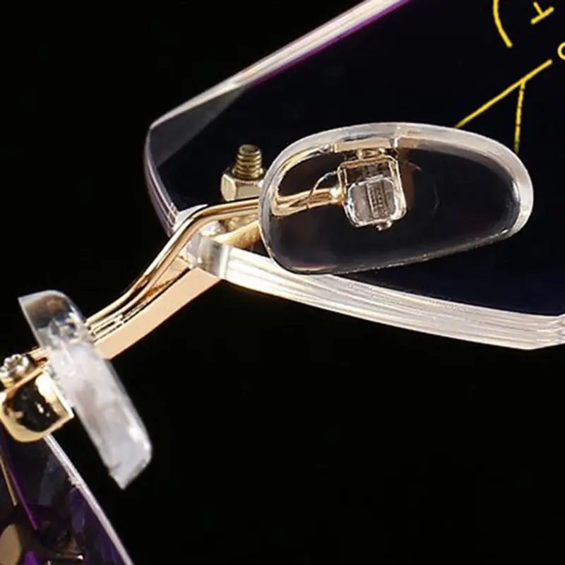 Анти-синие прогрессивные мульти-фокус очки для чтения Алмазная огранка бескаркасные очки Анти-усталость