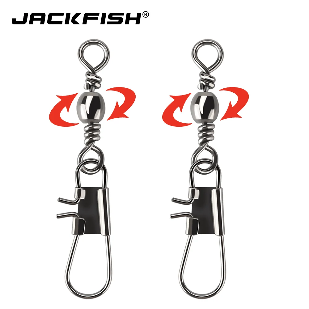 JACKFISH يدور الصيد موصل دبوس تحمل قطب الصلبة خواتم قطب 50 قطعة/الوحدة الصيد معالجة الكارب الصيد أداة pesca