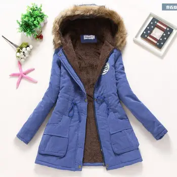 

Brieuc women winter thicken warm coat female autumn hooded cotton fur plus size basic jacket outerwear slim long ladies chaqueta
