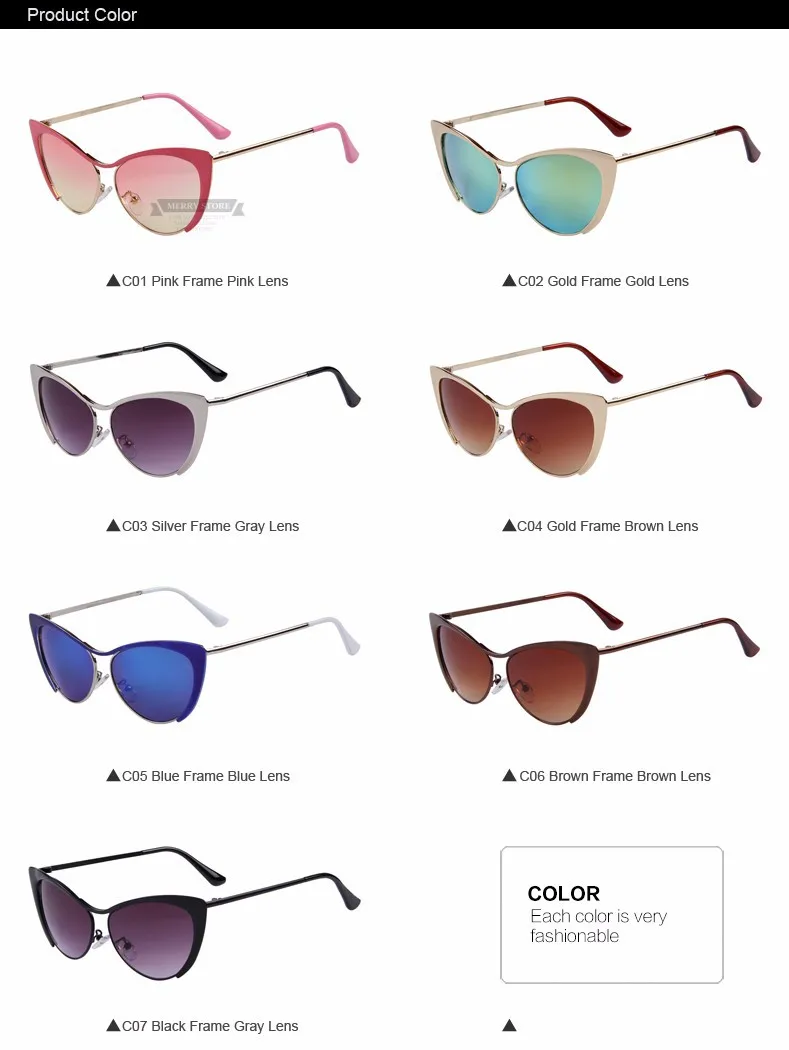 Брендовые дизайнерские женские солнцезащитные очки кошачий глаз с полуоправой, Модные Винтажные Солнцезащитные очки кошачий глаз из сплава, синие зеркальные солнцезащитные очки, 7 цветов