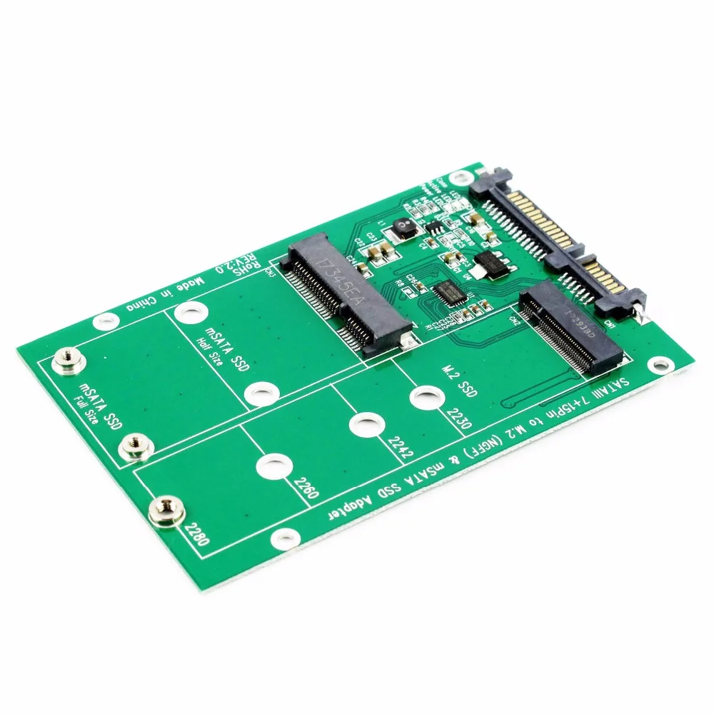 MSATA SSD &amp M.2 B / + M KEY NGFF в sata 2 5 &quotIII плата адаптера преобразователя карты|Платы