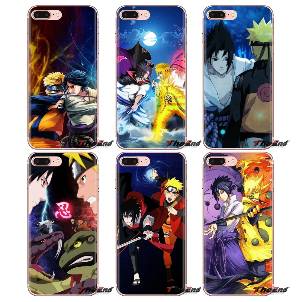 

Soft Transparent Case Covers For Huawei Mate Honor 4C 5C 5X 6X 7 7A 7C 8 9 10 8C 8X 20 Lite Pro naruto uzumaki and sasuke uchiha