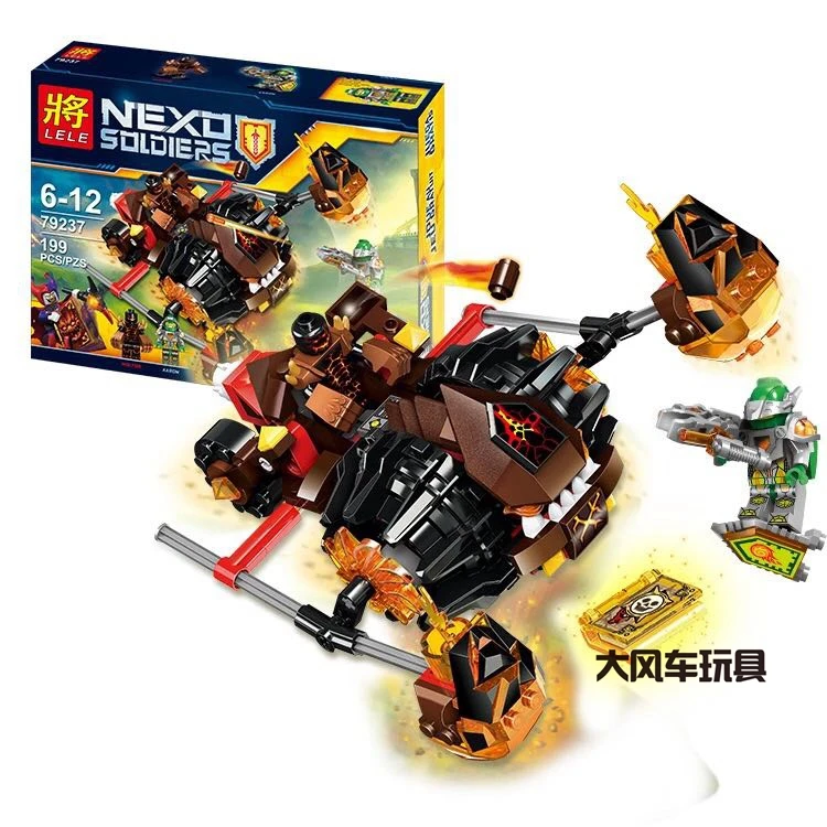 

199Pcs New Legoing Nexo Knights MOLTOR Karst Crusher Model Set with Minifiugre Building Block Bricks Toys For Kids Boys Gift