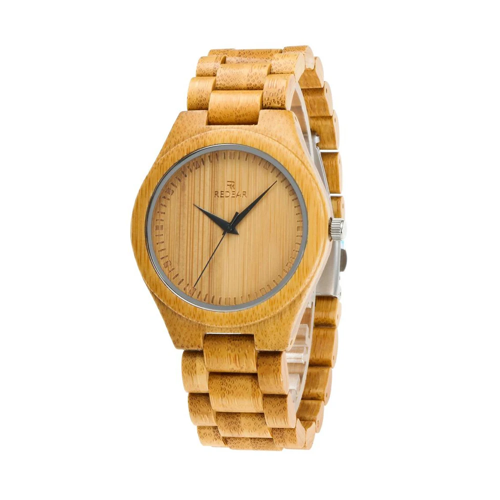 REDEAR Natural Color Bamboo Lover's Watch Men Luxury Wood Band Quartz Ladies Watches Birthday Gift for her REDEAR Natural Color Bamboo Lover's Watch Men Luxury Wood Band Quartz Ladies Watches Birthday Gift for her