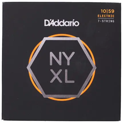 D'Addario NYXL расширенного диапазона 7-строка 8-струнной с никелевой обмоткой Электрогитары набор струн NYXL1059 NYXL1164 NYXL0980 NYXL1074