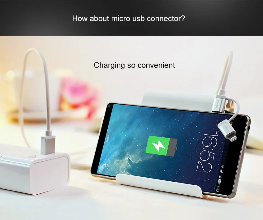 2 in 1 micro usb cable