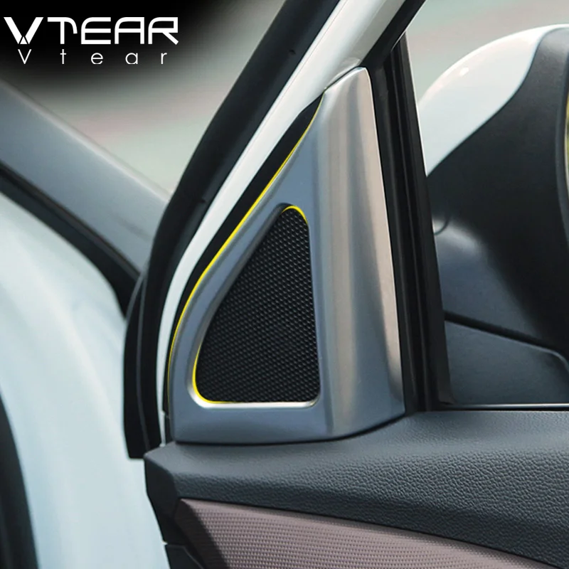 

Vtear For Creta Hyundai ix25 door speaker cover interior mouldings chrome decoration styling ABS products accessory 2017-2019