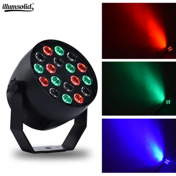 

LED 18x3W RGBW Lighting Professional LED Stage Lights Effect DMX512 Master-Slave DJ Disco Party