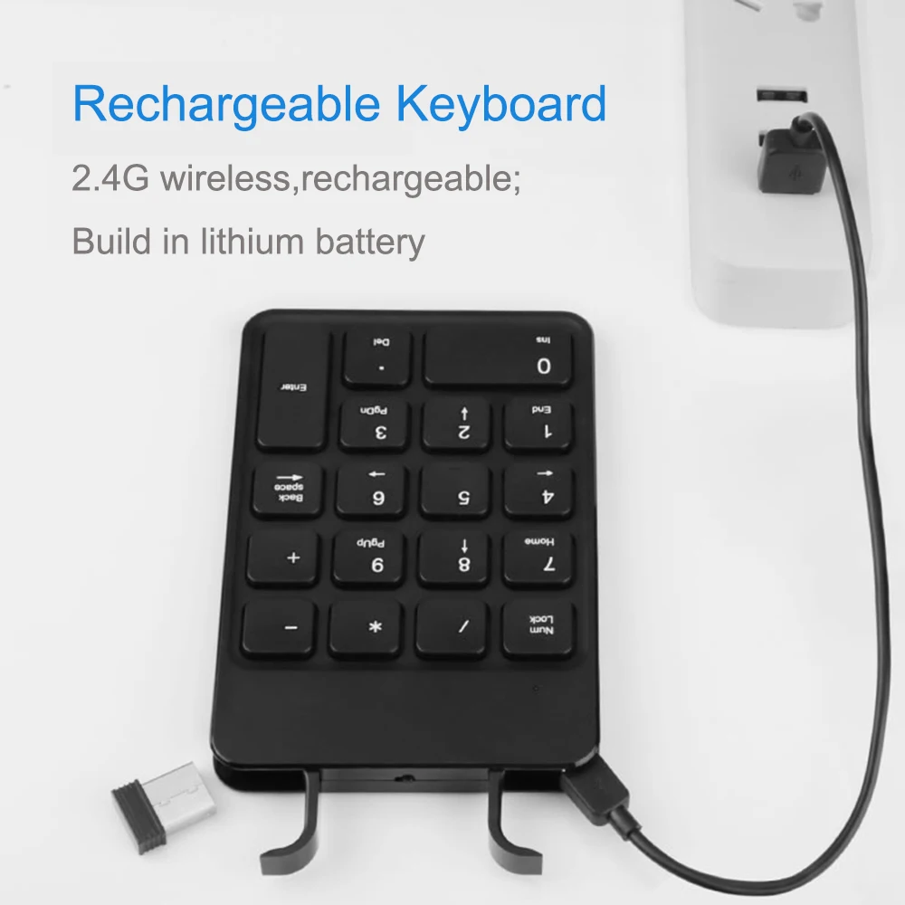 MN-03 USB rechargeable wireless numeric keyboard main image 10