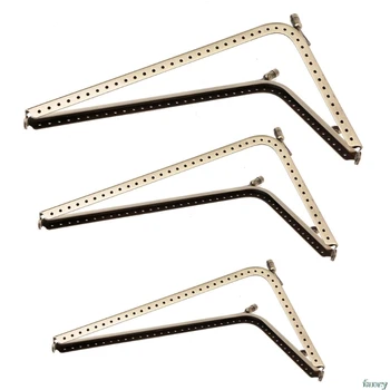 

1PC Bronze Purse Handbag Handle Coins Bags L Shape Metal Kiss Clasp Lock Frame