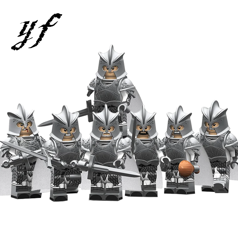 

Legoed Game Of Thrones Kingsguard Minifigured Medieval Knight Mandon Lannister Selmy Playmobil Building Blocks Toys For Children