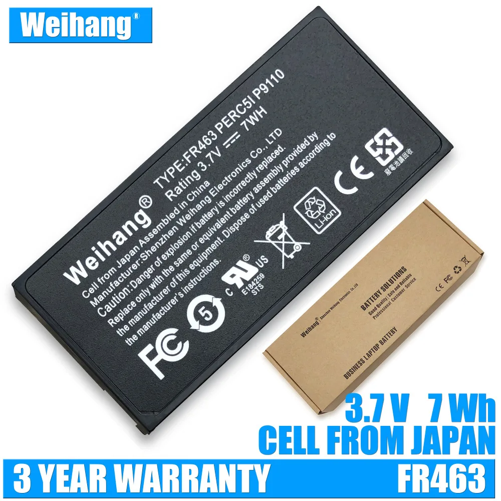 Японская батарея Weihang FR463 P9110 Perc 5i для Dell Poweredge Service 840 1900 1950 2900 T300 T310 7Wh | Компьютеры и