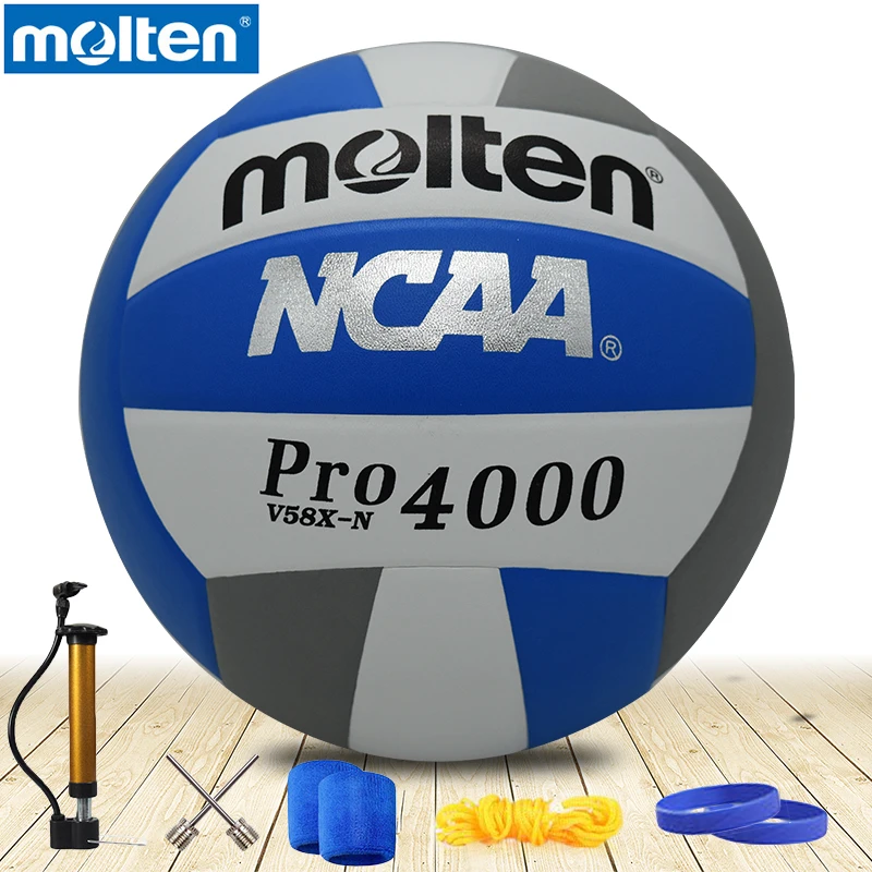 

original molten volleyball V58X-N PRO4000 Genuine Molten PU Material Official Size 5 volleyball Free With Net Bag+ Needle