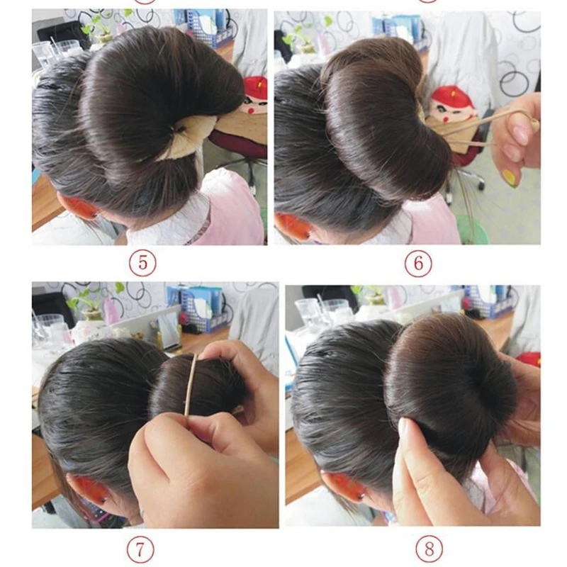 Мода 1 шт/2 шт женский волшебный Поролоновый спонж для укладки волос инструмент для волос нейлоновые аксессуары для волос 3 цвета 2 размера