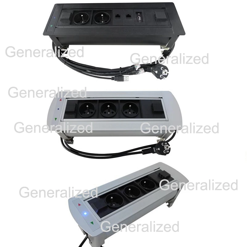 Smart Socket /Power Automatic Multifunctional Audio Office Socket With HDMI /VGA /RCA /DATA Connector table Extendable outlet