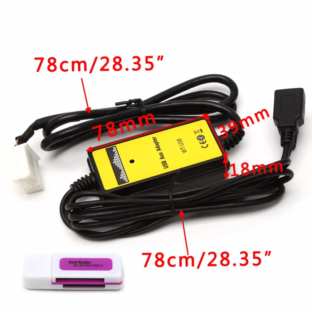 Car Mp3 Audio Mp3 Usb Interface Sd Aux Data Cable Adapter Cd Changer