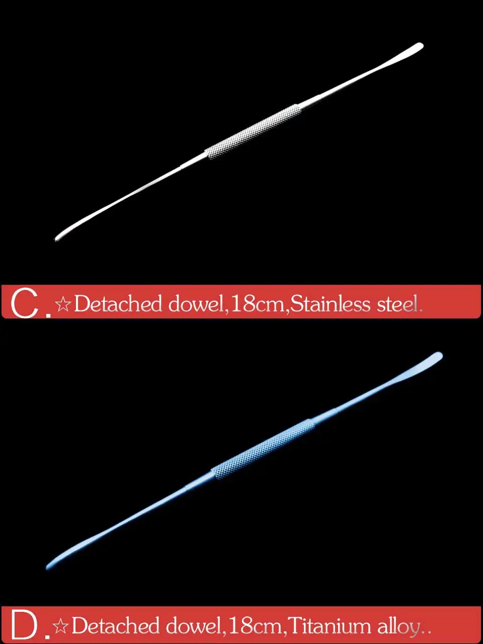 Nasal da Cartilagem do Elevador Nasal da Liga Titanium de Aço Destacada do Passador durante a Cirurgia 18cm da Cartilagem Dissecção Inoxidável Cosmética 5 Instrumentos p/ pálpebra
