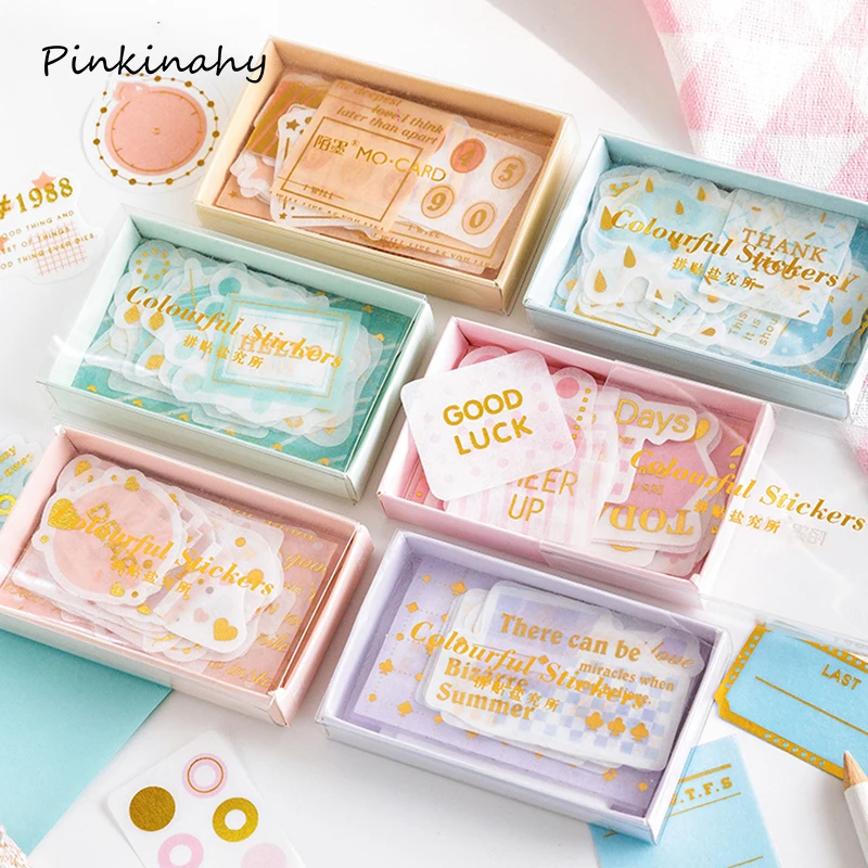 

Colourful Serise Girl Gilding Diary Scrapbook Paper Album Deco Calendar Cute Stickers Flakes Bullet Journal Stationery HT019