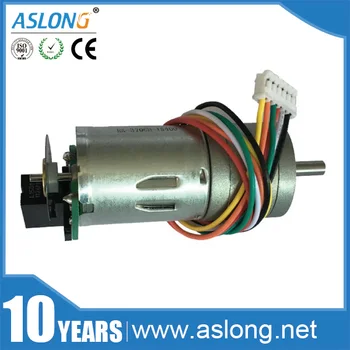 

ASLONG GA25-371G 12V DC Gear Motor Encoder Photoelectric Encoder Motor 6-24V 8.6-977rpm Optical Encoder Motor With Encoding disc
