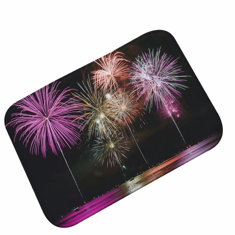 MDCT Fuochi D artificio Colorati Disegno Benvenuto Zerbini Zerbini Porta Della Cucina Disimpegno Buon Natale Capodanno Decor Tappeti Piano in MDCT Fuochi