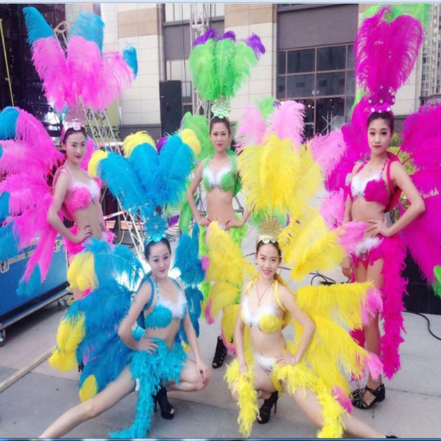 Disfraz sexy de alas de plumas para mujer, espectáculo de baile de  cantante, fiesta de disfraces de samba, festival de cosplay, disfraces de  carnaval, tablero trasero de plumas para mujer - AliExpress