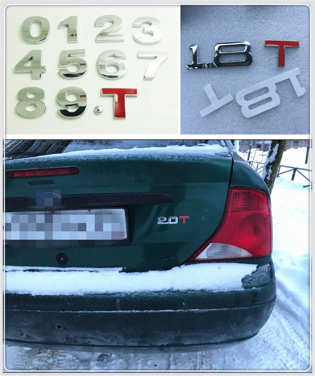 Car 3D displacement standard 1.6T 1.8T 2.0T 2.8T badge tail metal sticker for Opel Corsa Antara Meriva Zafira Insignia Mokka | Автомобили