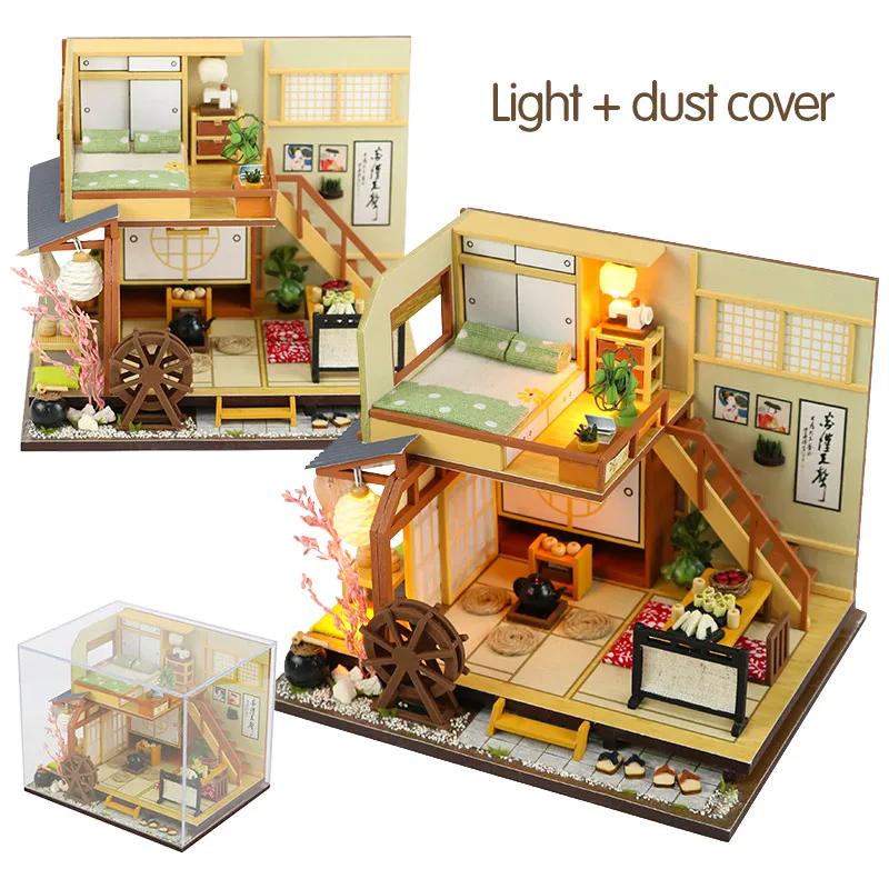 Diy Doll House Wooden Doll Houses Miniature Dolly Pavilion