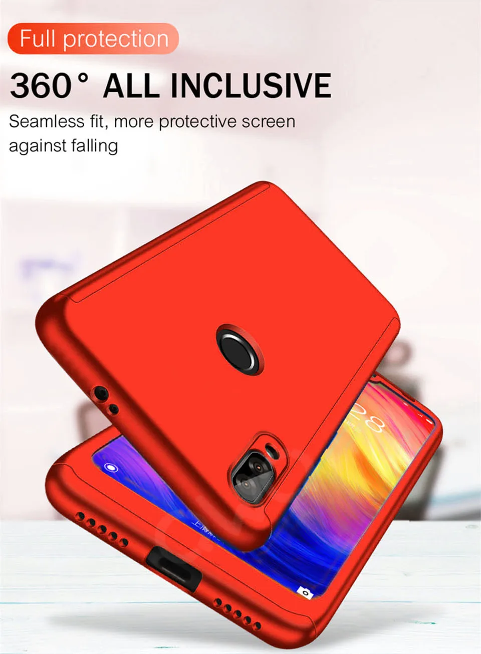 360 градусов матовый чехол для телефона Xiaomi Redmi note 7 5 6 4 k20 pro 6a 4x 5A полная защита для Redmi 5 plus 4a s2 PC задняя крышка